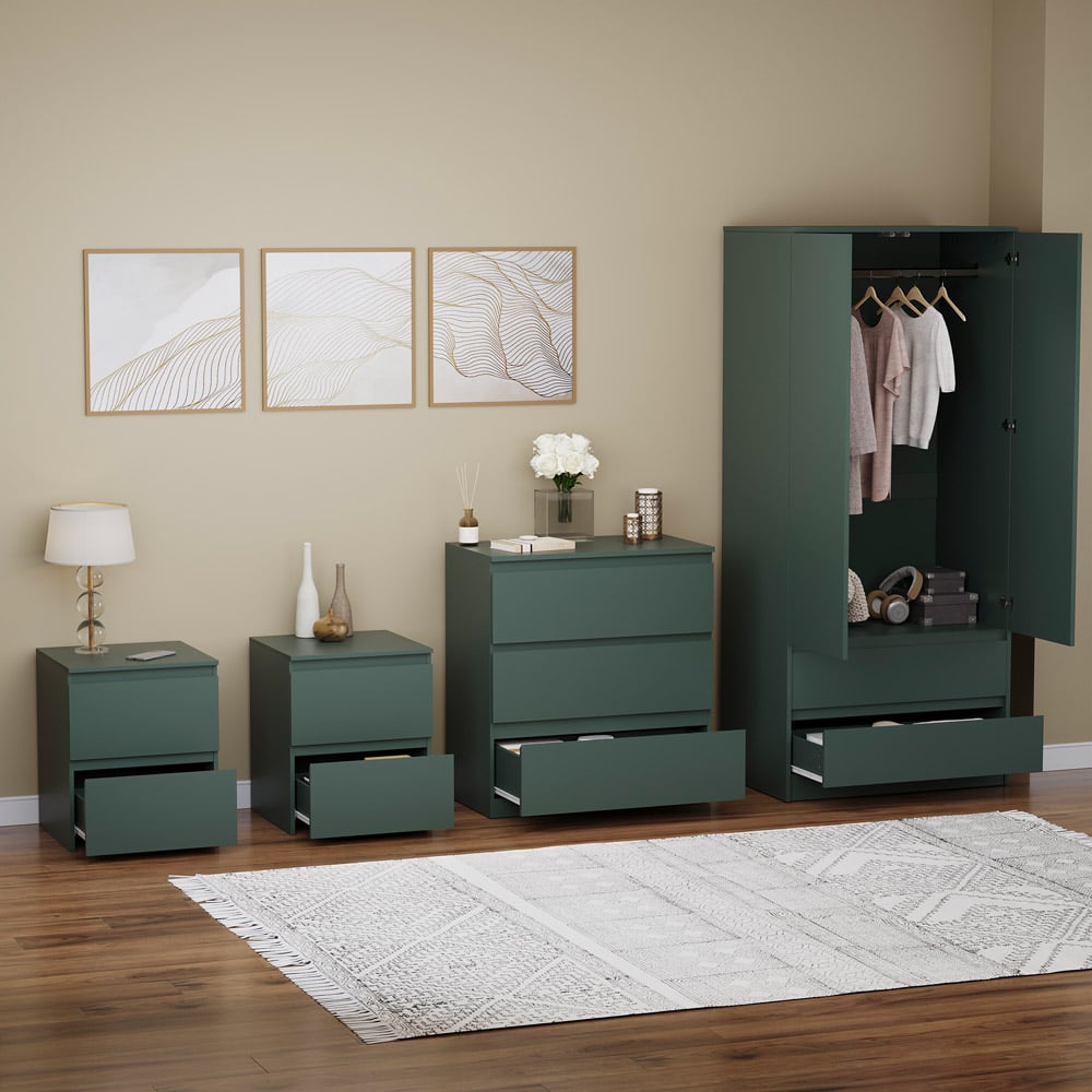 Vida Designs Denver Jasper Green 4 Piece Bedroom Furniture Set Image 5