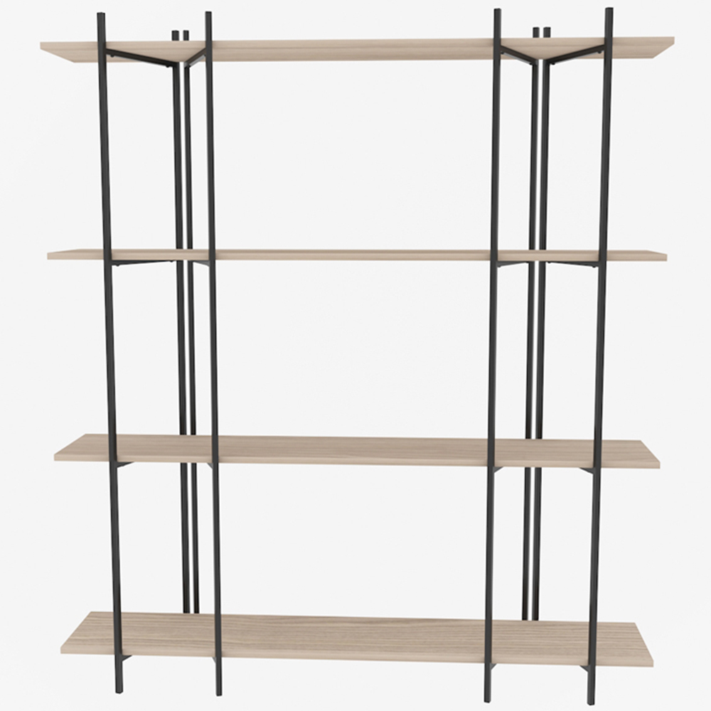 Decorotika Moss 4 Shelf Cordoba and Black Bookcase Image 2