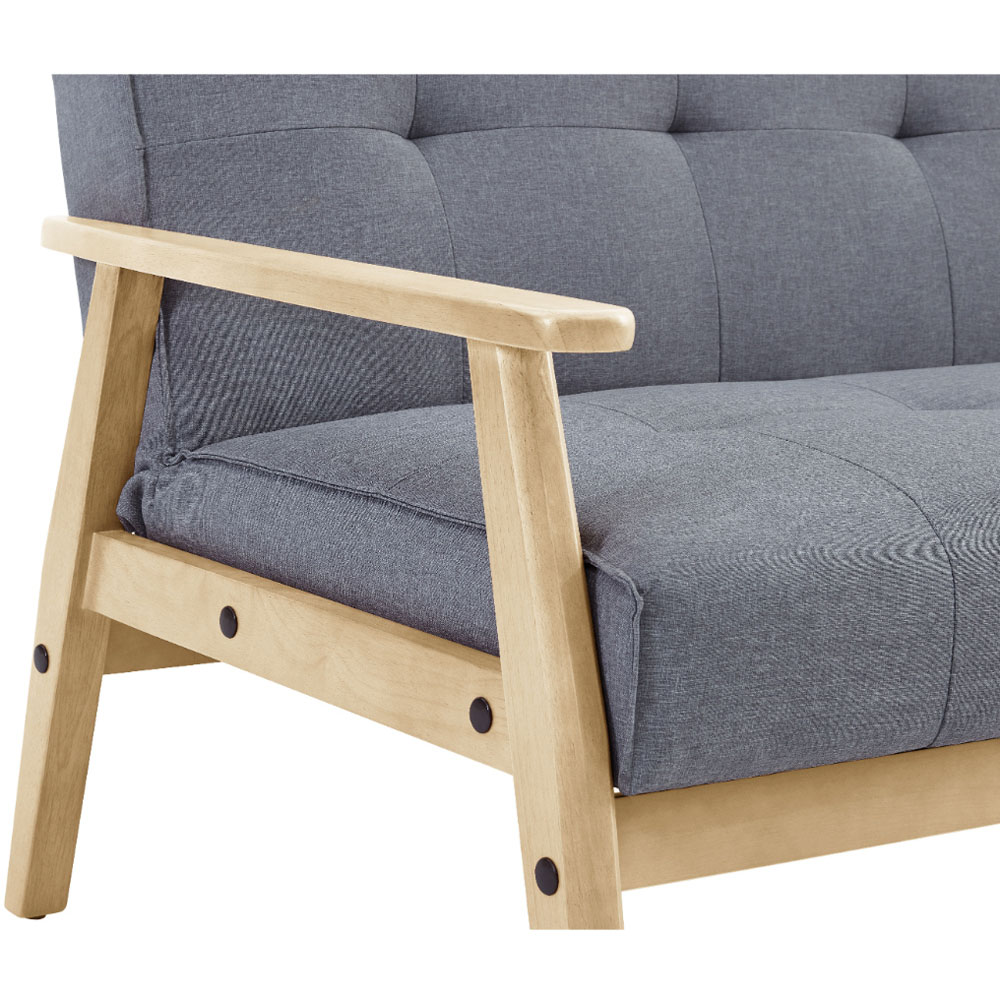 Home Detail Langford Double Sleeper Light Grey Fabric Sofa Bed Image 5