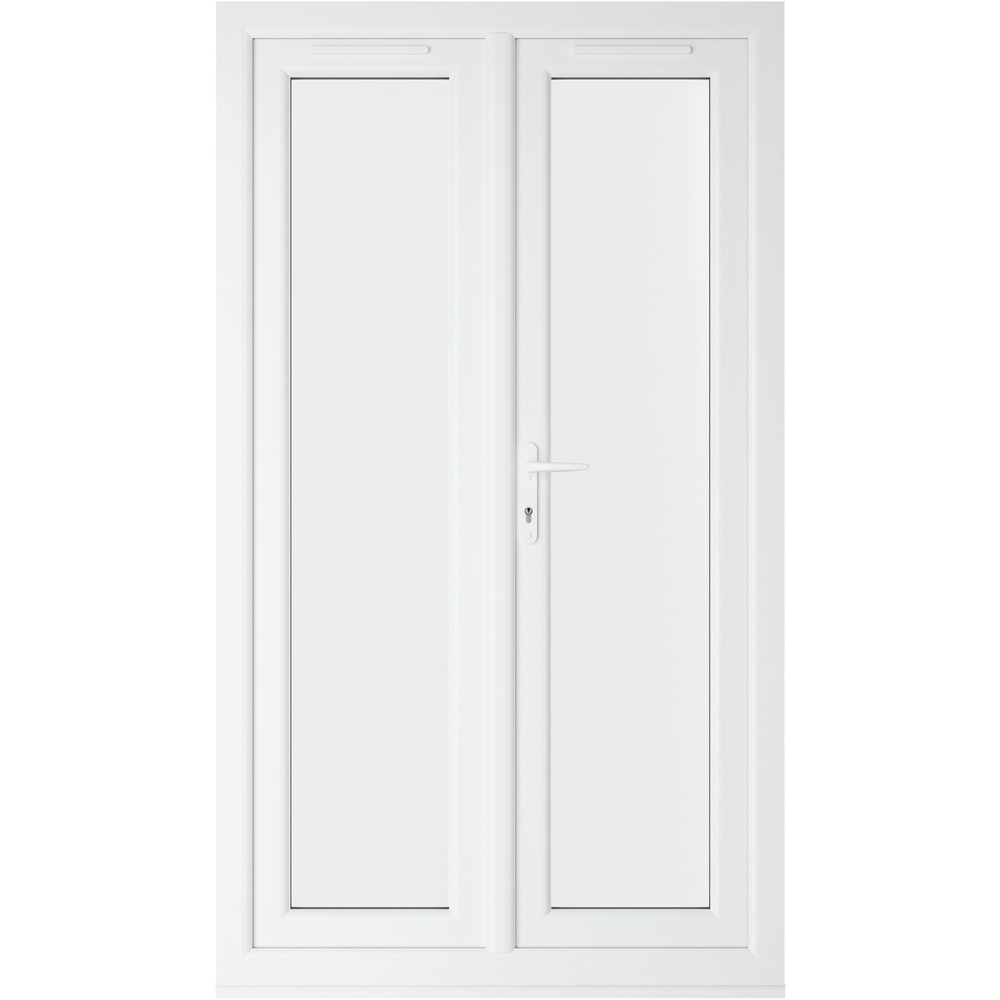 Crystal uPVC Double Glazed French Door Left hand master Grey White Clear Glass 1190x2055mm Image 2
