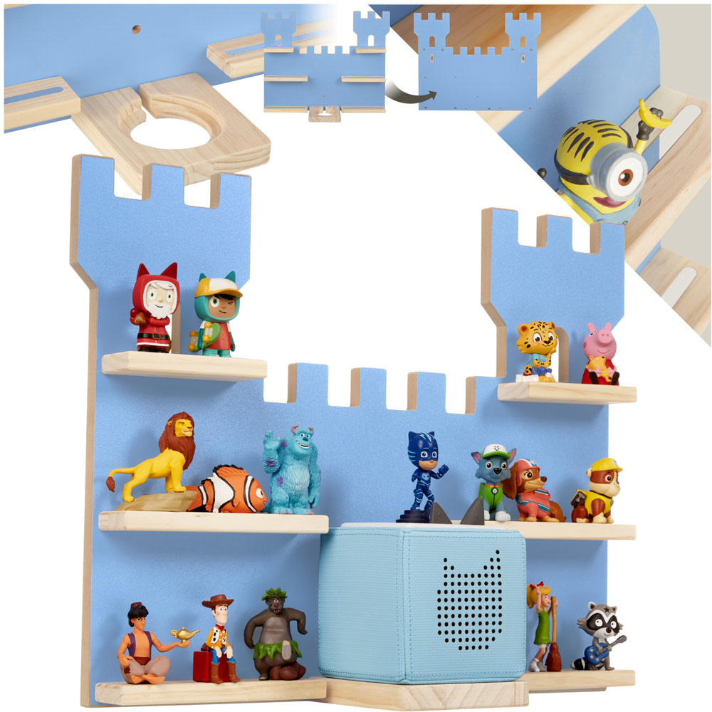 Tectake 6 Shelf Castle Design Wall Unit Image 2