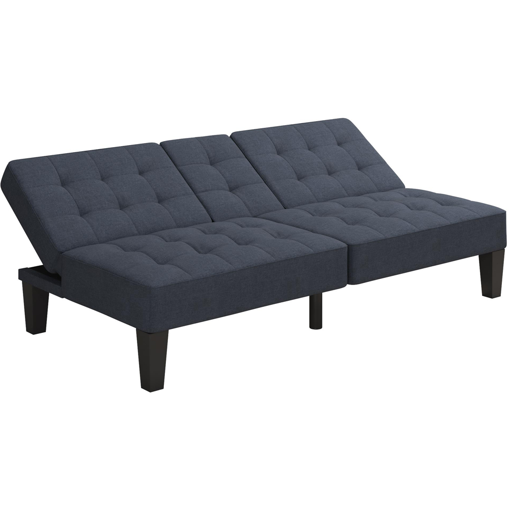 Dorel Adalynn Blue Linen Convertible Futon Image 4