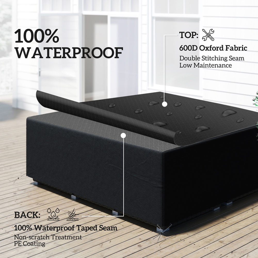 Outsunny Black Garden Furniture Cover 225 x 210cm Image 8