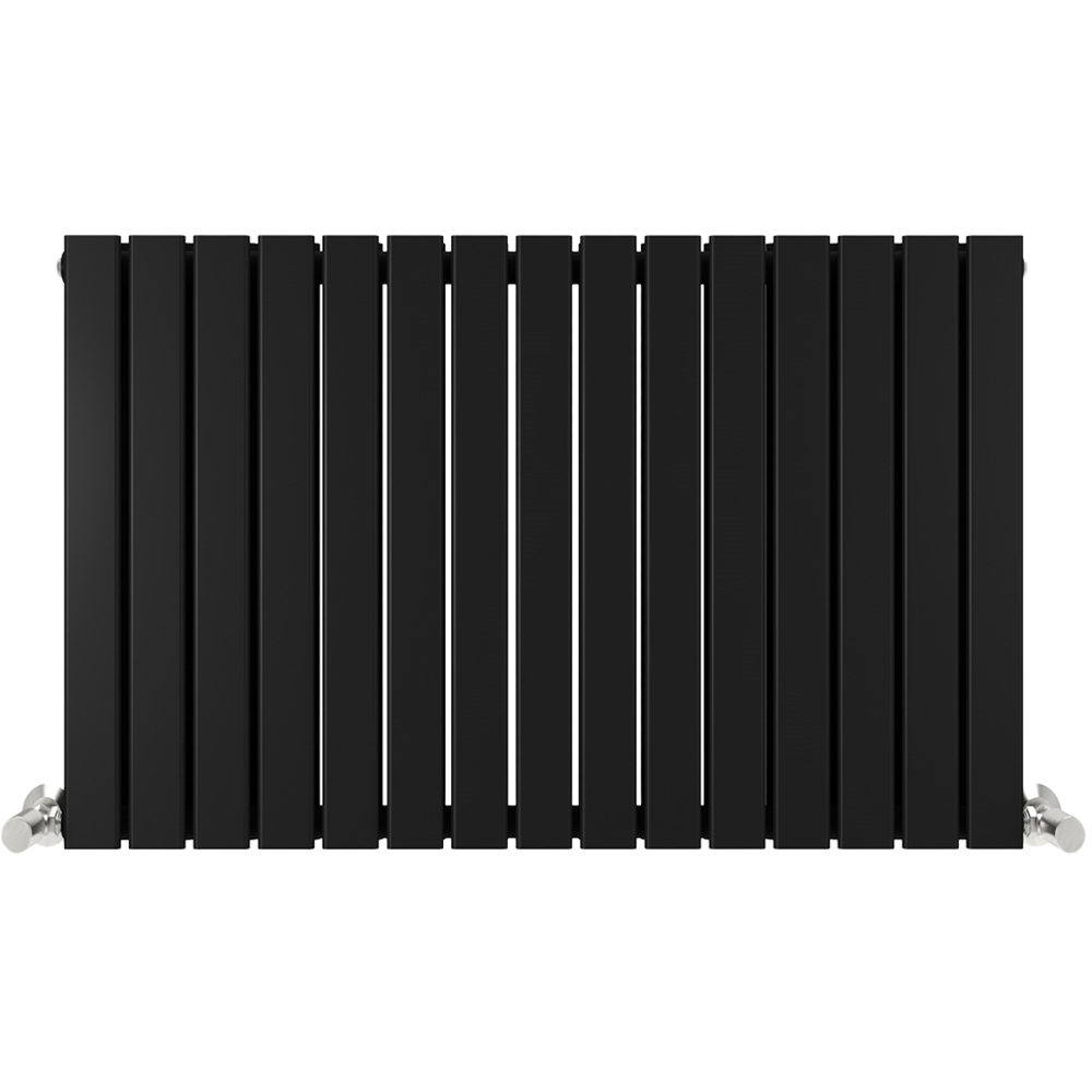 Black 6919 BTU Double Flat Panel Vertical Column Radiator 600 x 1020mm Image 3