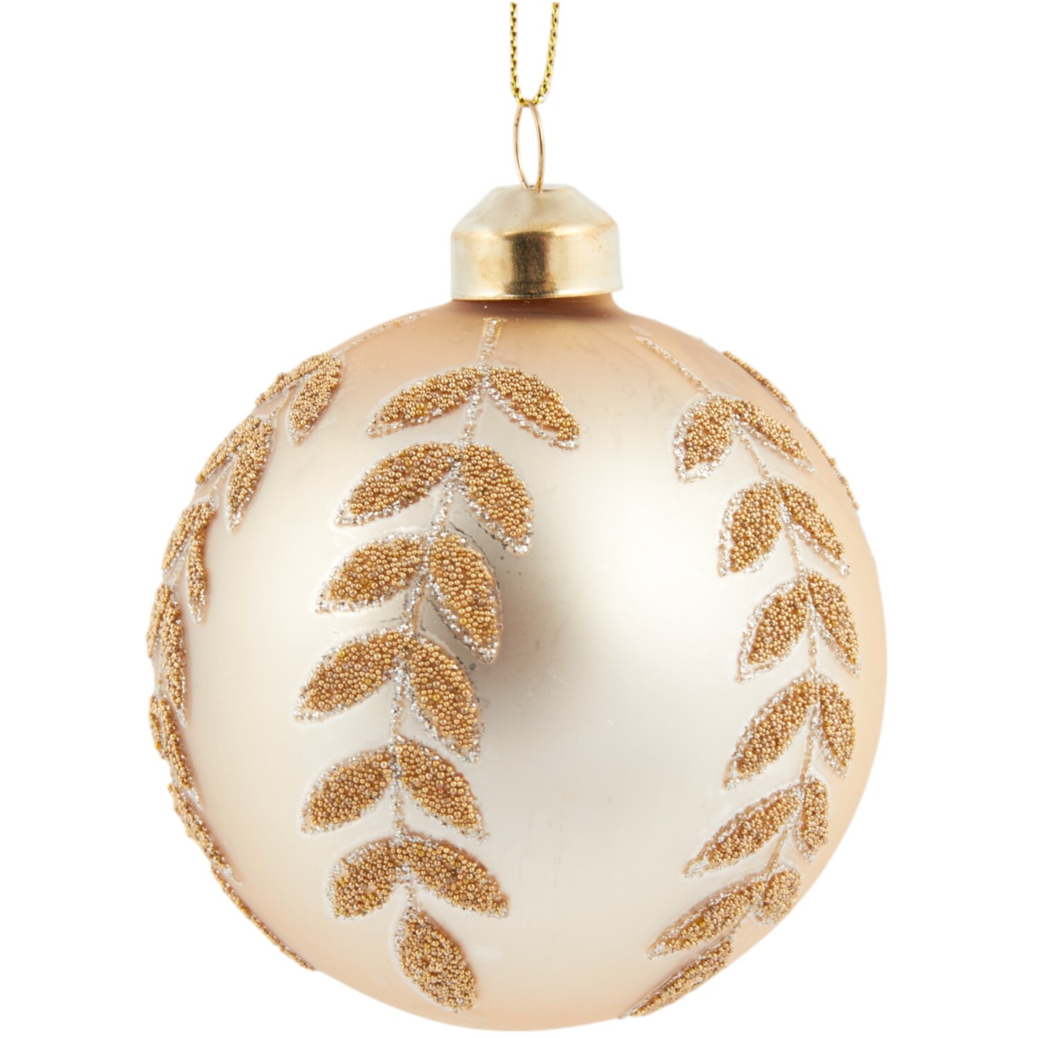 Glittering Gold Leaf Bauble Image 2