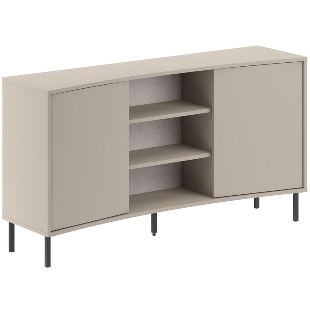 FWStyle Frem 2 Door Sandstone Curved Sideboard Image 2