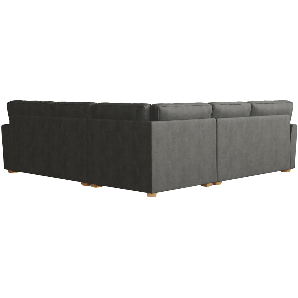 Wendleberry 4 Seater Steel Plush Velvet Fixed Back Corner Sofa Image 4