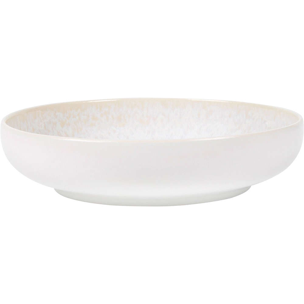White Textured Pasta Bowl - White Image 1