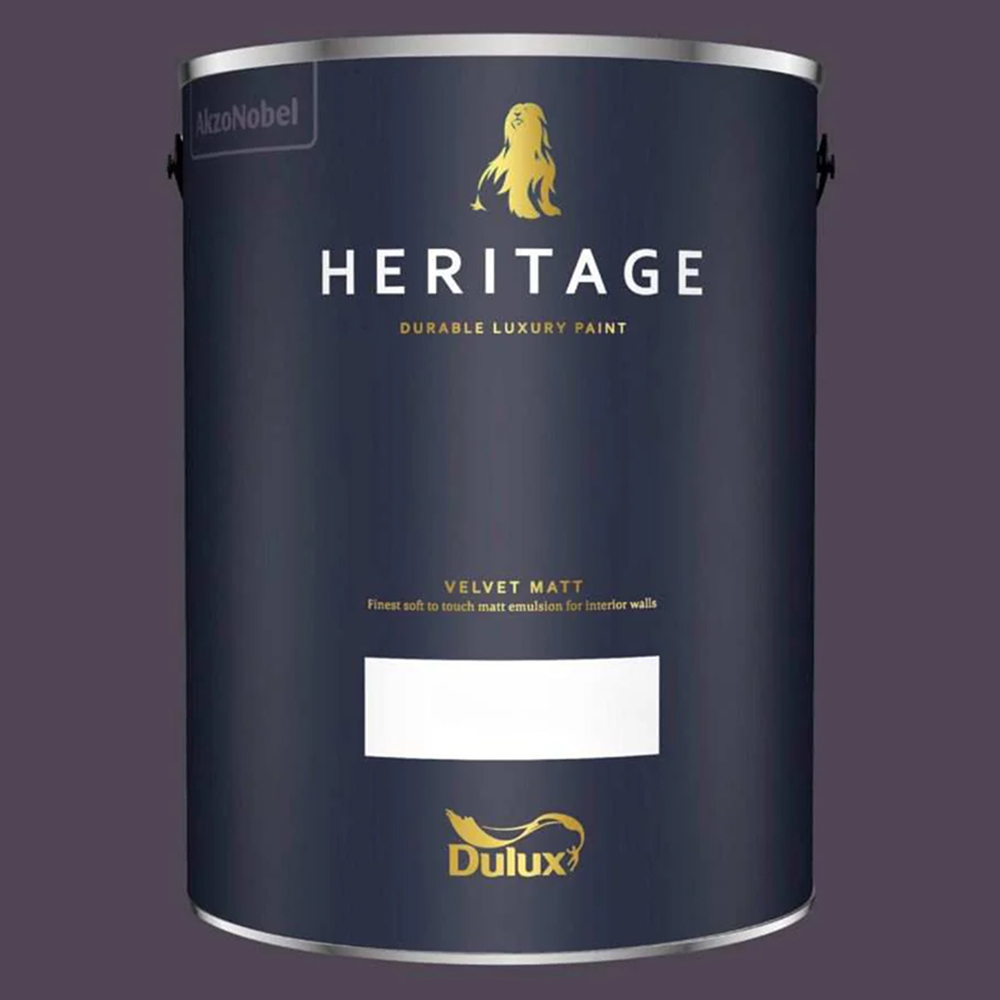 Dulux Heritage Walls and Ceilings Wild Blackberry Velvet Matt Emulsion Paint 5L Image 2