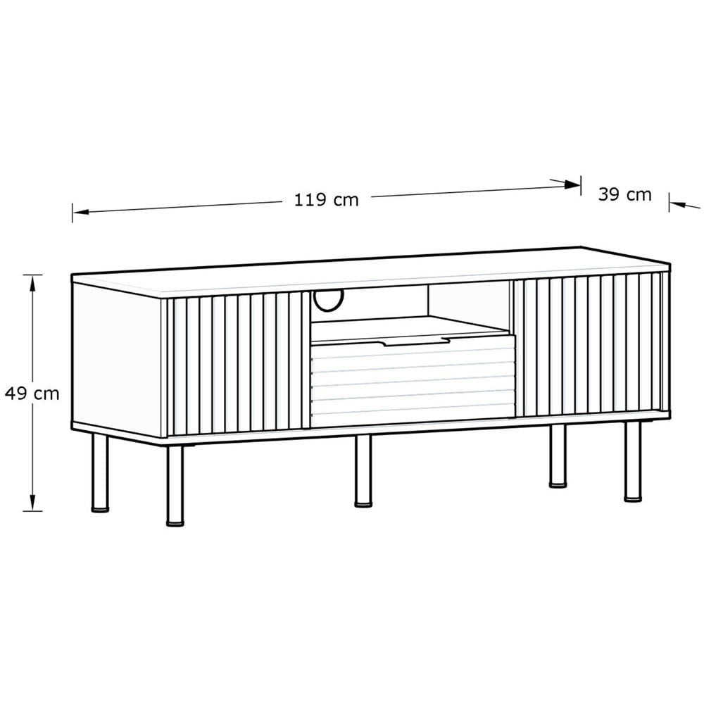 GFW Nervata Cream TV Unit Image 7