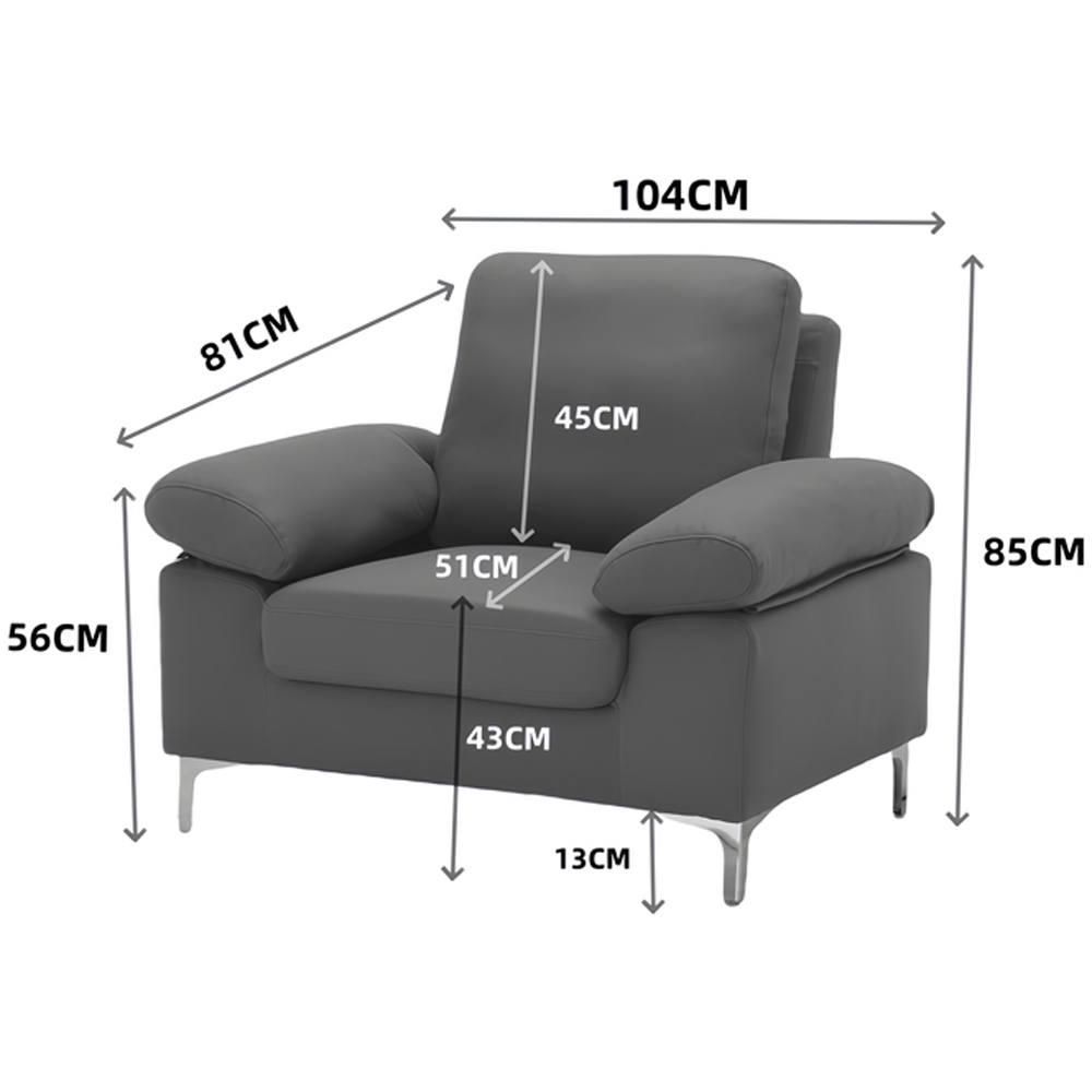 Kosy Koala Grey Fabric Armchair Image 5