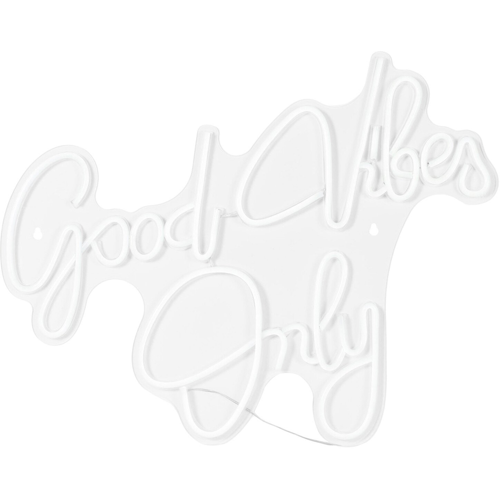 Good Vibes Neon Light Sign - White Image 4