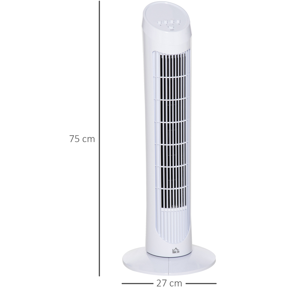 HOMCOM White Tower Fan 30 inch Image 5