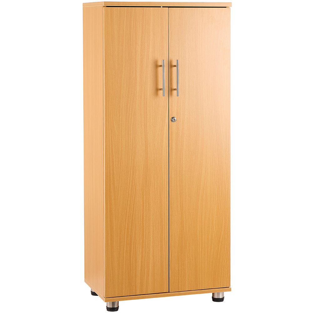 MMT Furniture Designs 2 Door Beech Lockable Tall Filing Cabinet Image 2