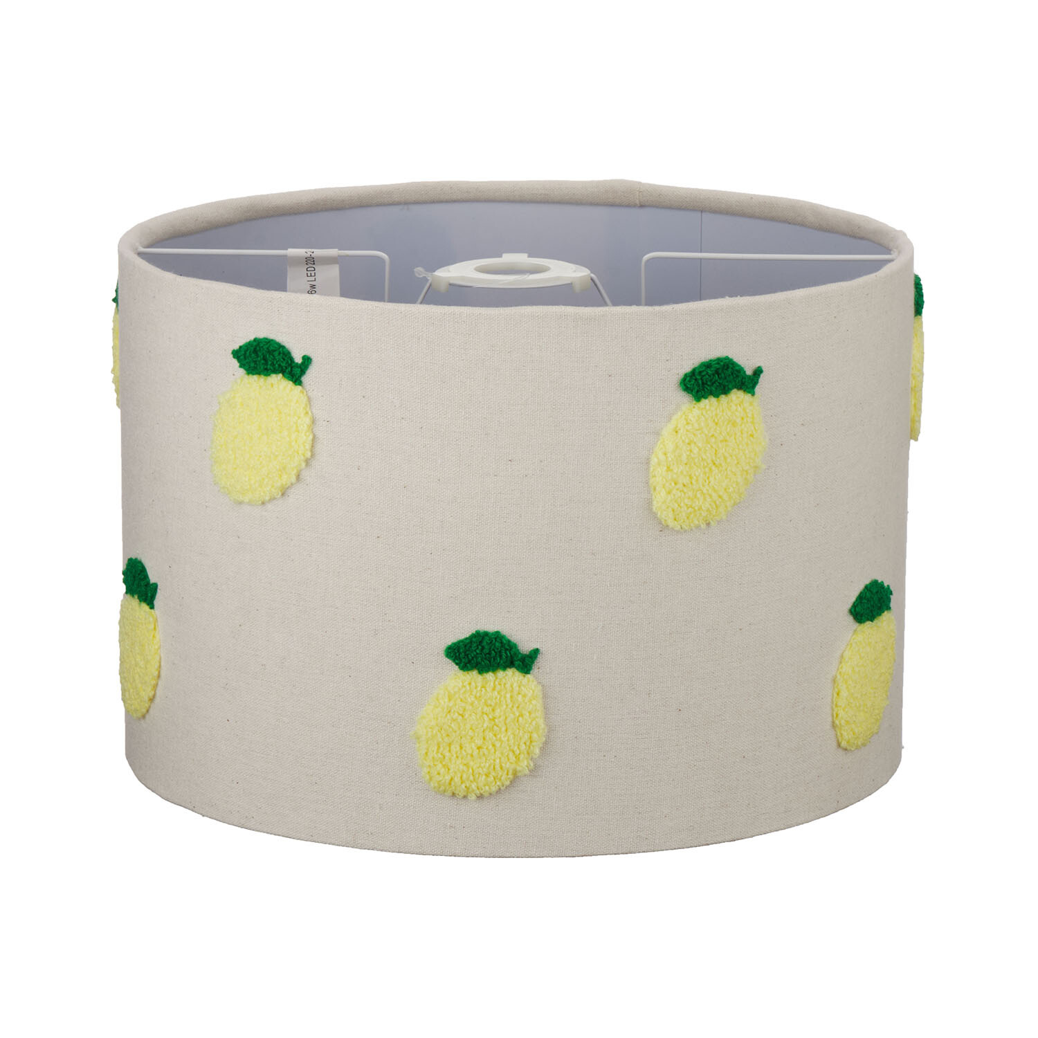 Embroidered Lemon Shade - Yellow and White Image 3