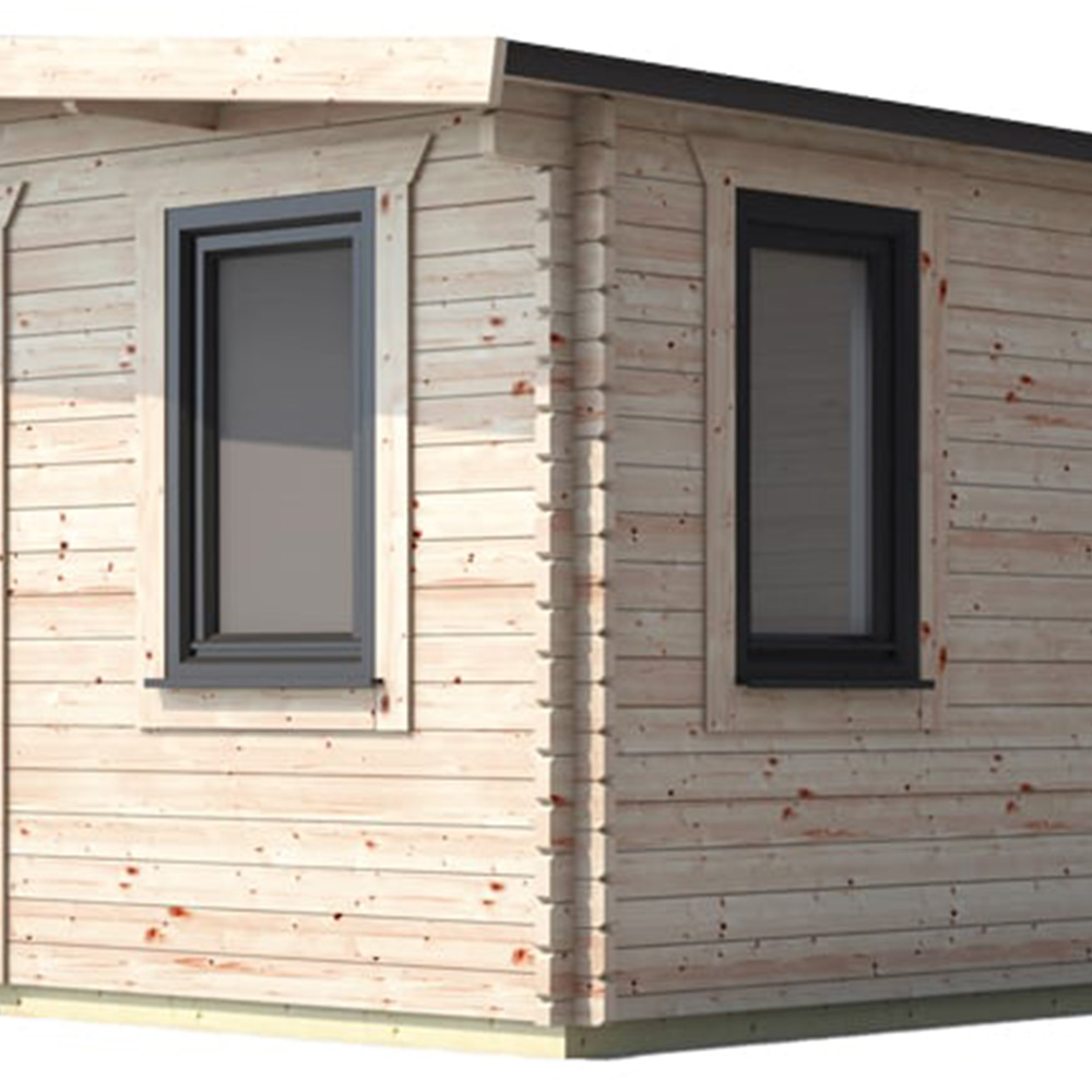 Power Sheds 14 x 18ft Centre Double Door Chalet Log Cabin Image 3