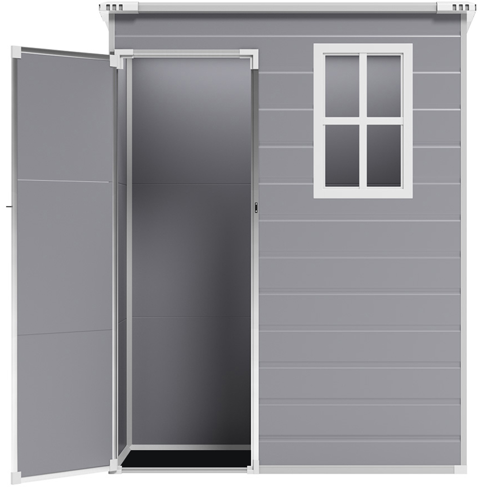 Living and Home 5 x 3ft Grey Waterproof Outdoor Storage Shed Image 3