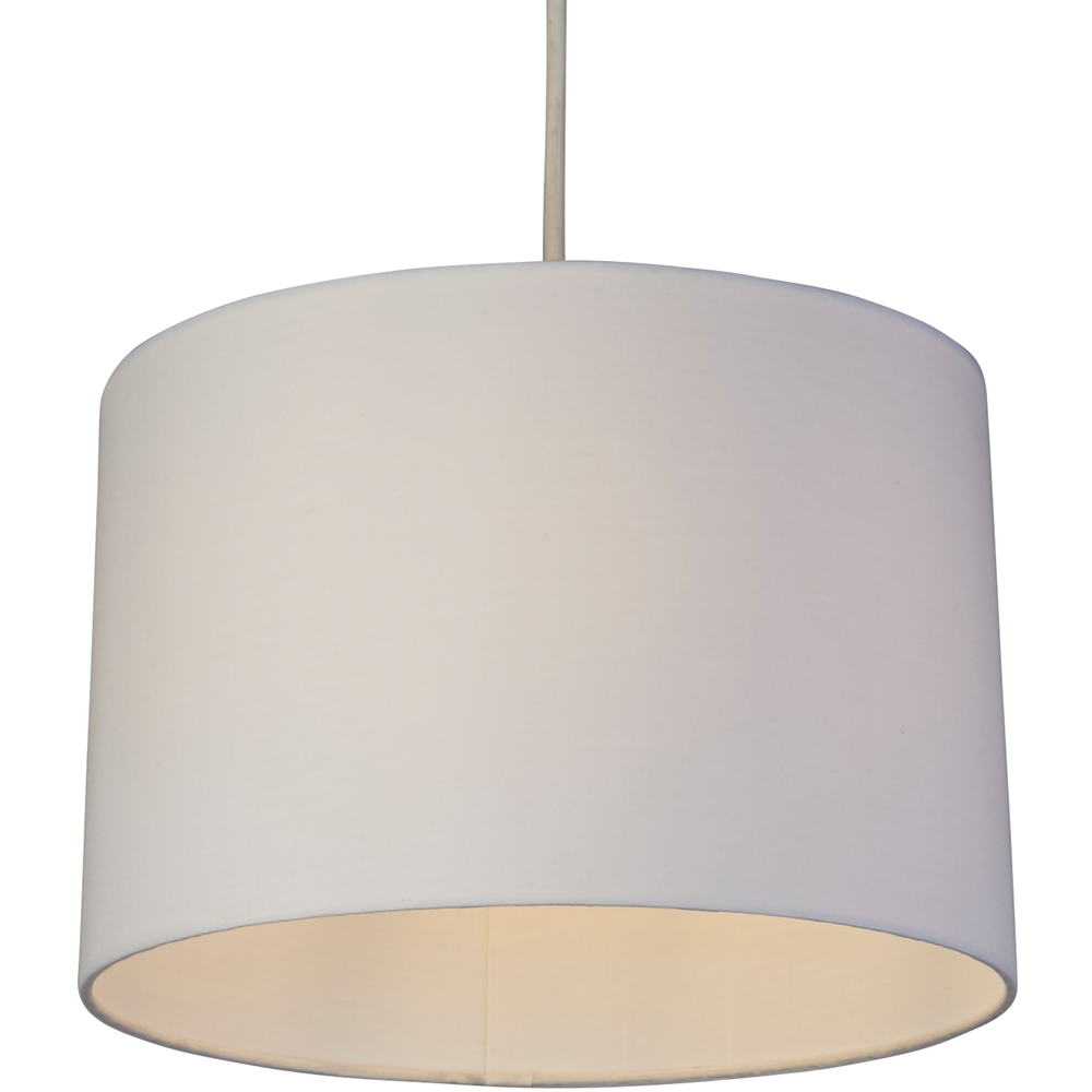 Lighting Collection Kaia White Drum Ceiling Shade Image 3