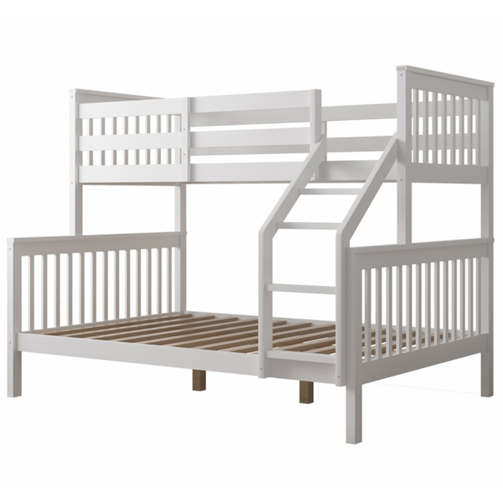 Flair Wooden White Zoom Triple Bunk Bed Image 2