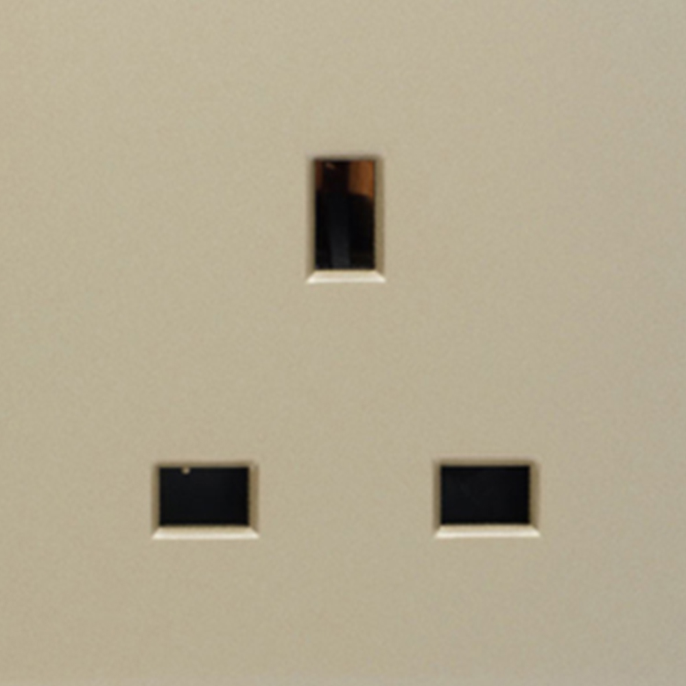 Trendi Switch 2 Gang Long Switch Champagne Gold Plug Socket 7 Pack Image 3