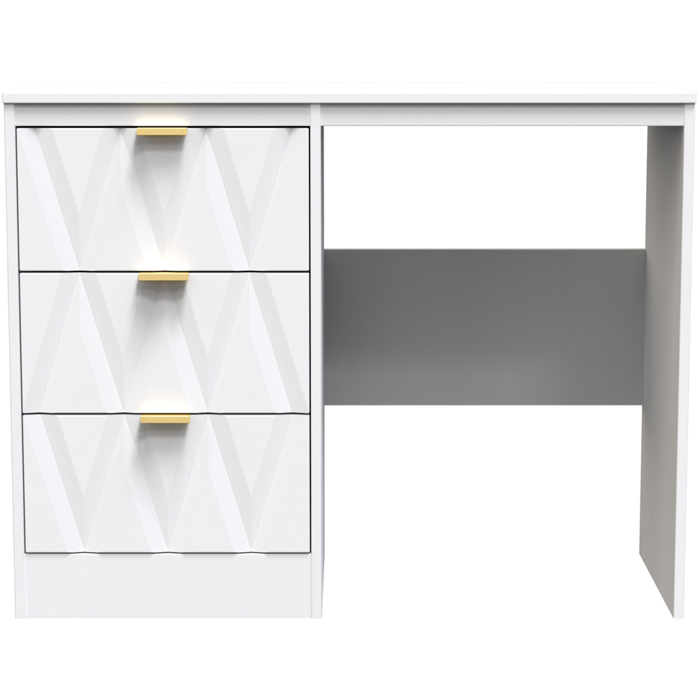 Crowndale Las Vegas 3 Drawer White Matt Dressing Table Image 3