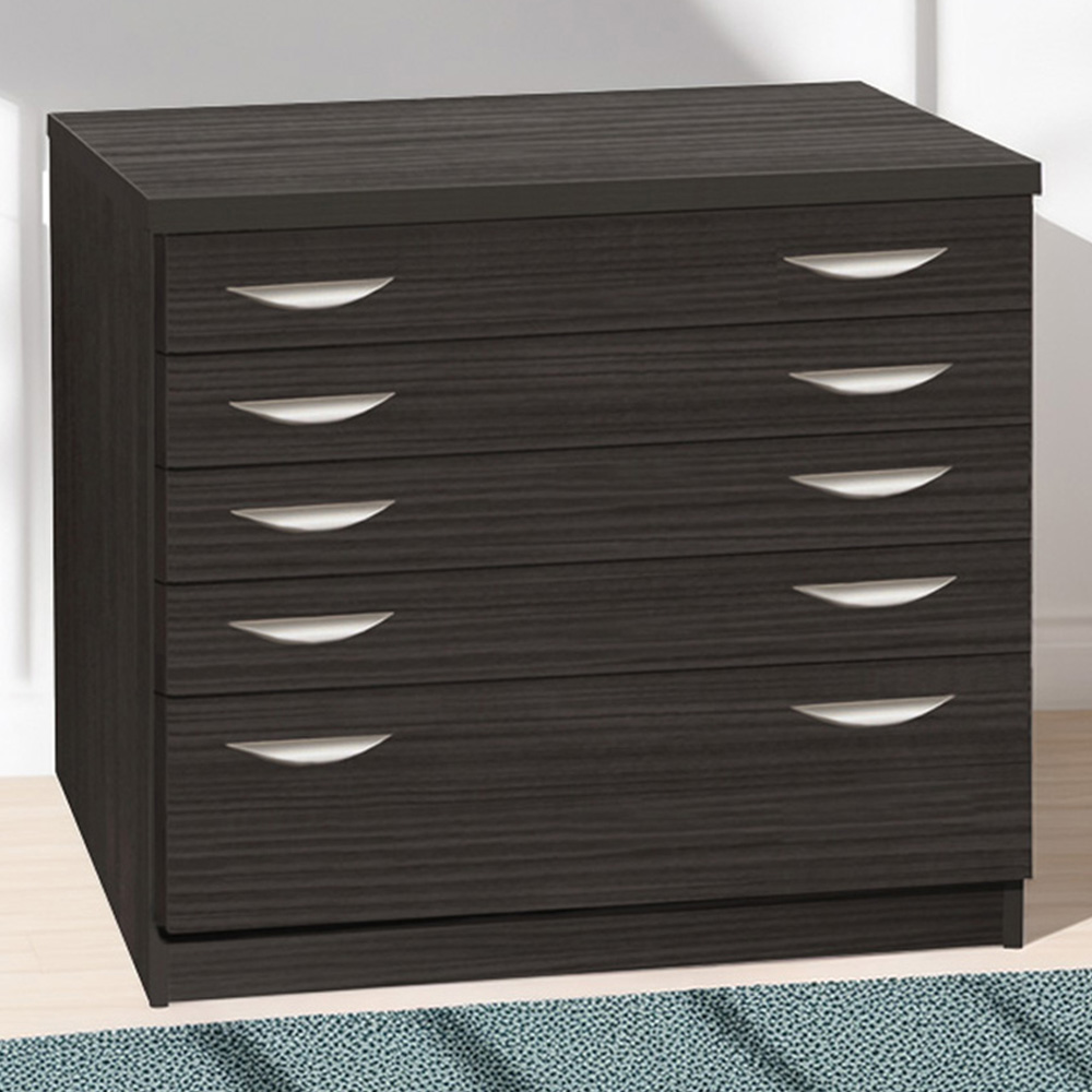 R White Cabinets 5 Drawer Black A2 Plan Chest of Drawers Image 1