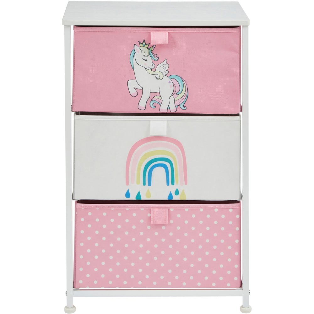 Liberty House Toys Kids Unicorn 3 Drawer Storage Chest Image 3
