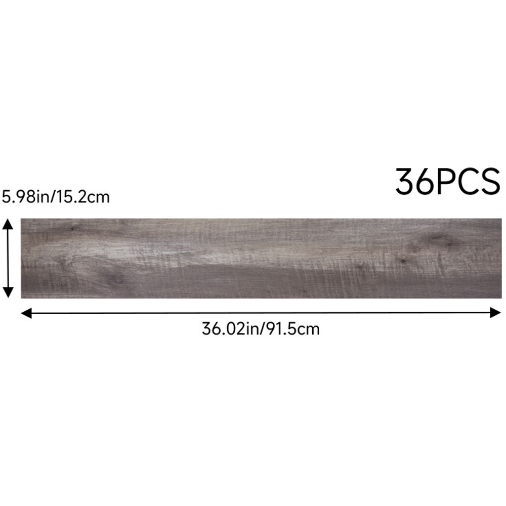 Living and Home Wood Colour Rectangle PVC Flooring Self Adhesive 36 Pack Image 8