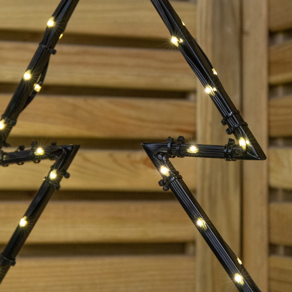 Samuel Alexander 90 Warm White LED Dewdrop Metal Christmas Tree Garden Stake Image 4