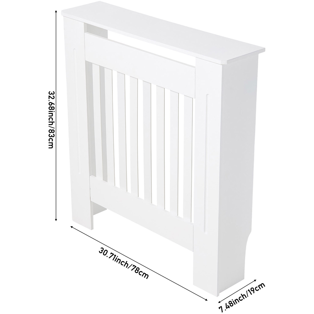 Living and Home White Slatted Radiator Cover 78 x 83cm Image 8