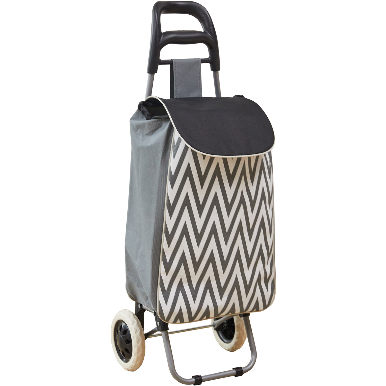 Shopping Trolley - Black and White Image 1