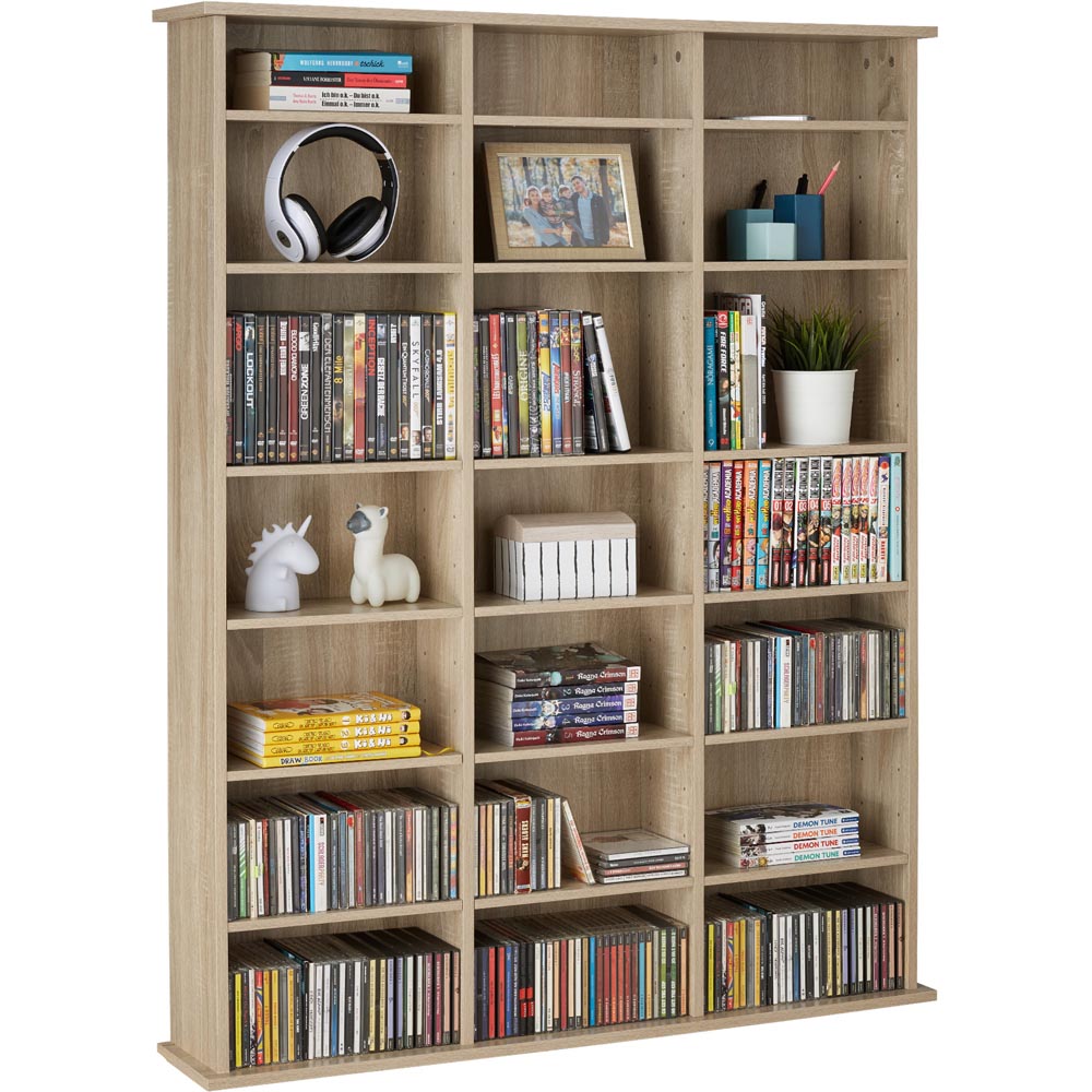 tectake Stevie 21 Shelf Oak Sonoma Storage Unit Image 3