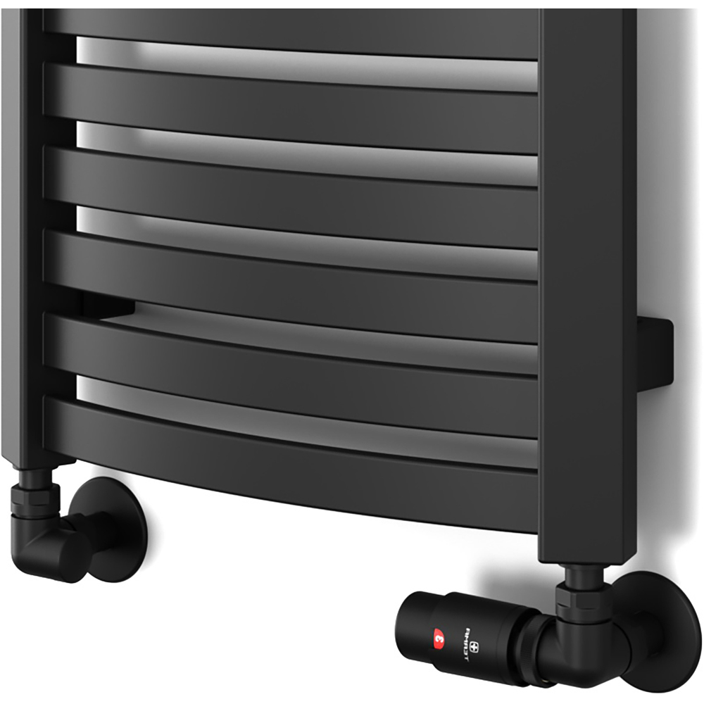 Terma Vario Heban Black Right Sided Vision 3 Axis Thermostatic Radiator Valve Set Image 4