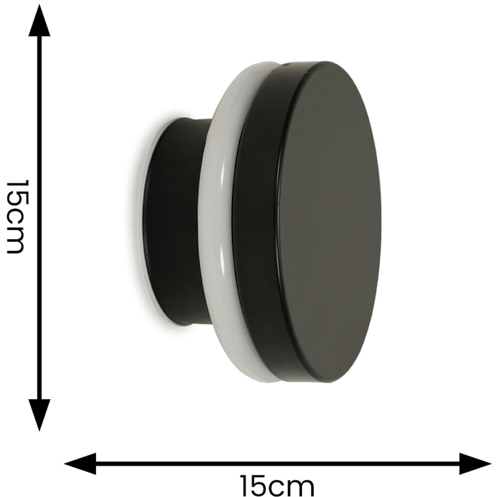 ValueLight Infinity Matt Black Backlit Circle Wall Light Image 8
