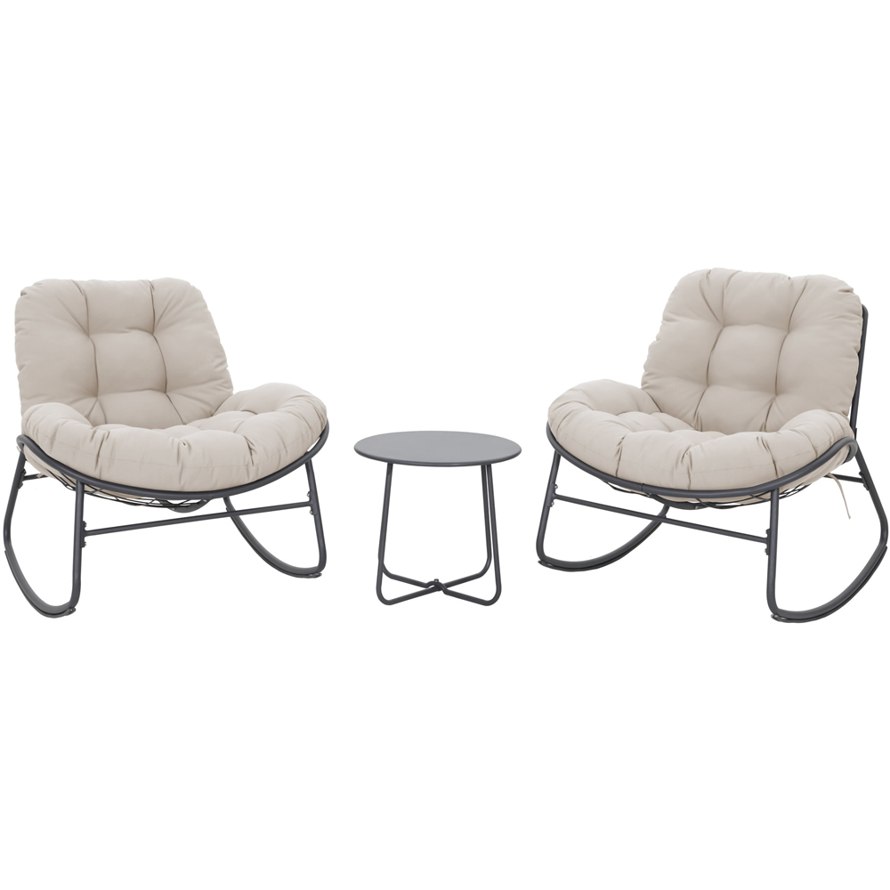 Kettler Sway 2 Seater Black Steel Rocking Garden Lounge Set Image 2