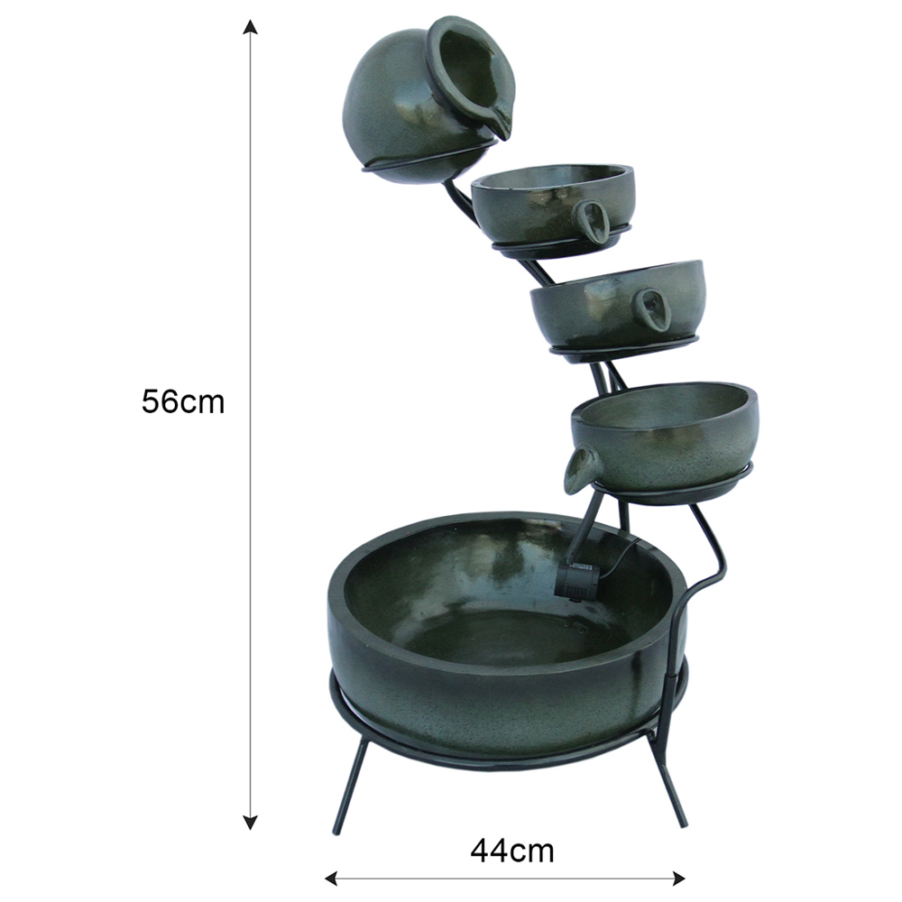 Monster Shop 4 Tier Green Solar Water Feature Image 6