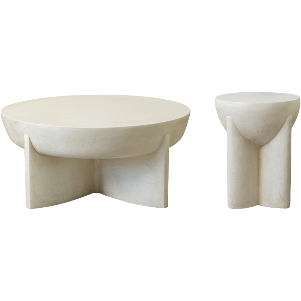 Desser Naples Concrete Effect Round Coffee Table Image 2