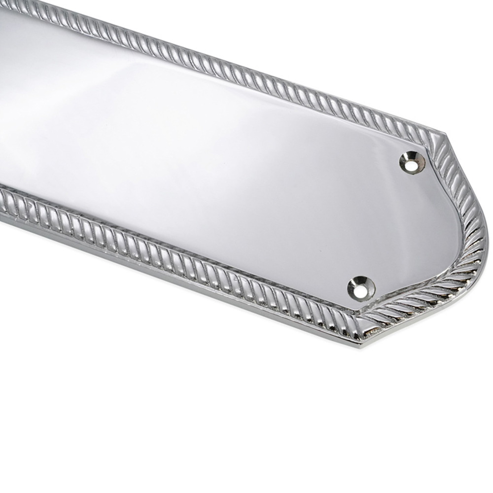 Spira Brass Georgian Half-Round Satin Chrome Finger Plush Plate 300mm Image 4