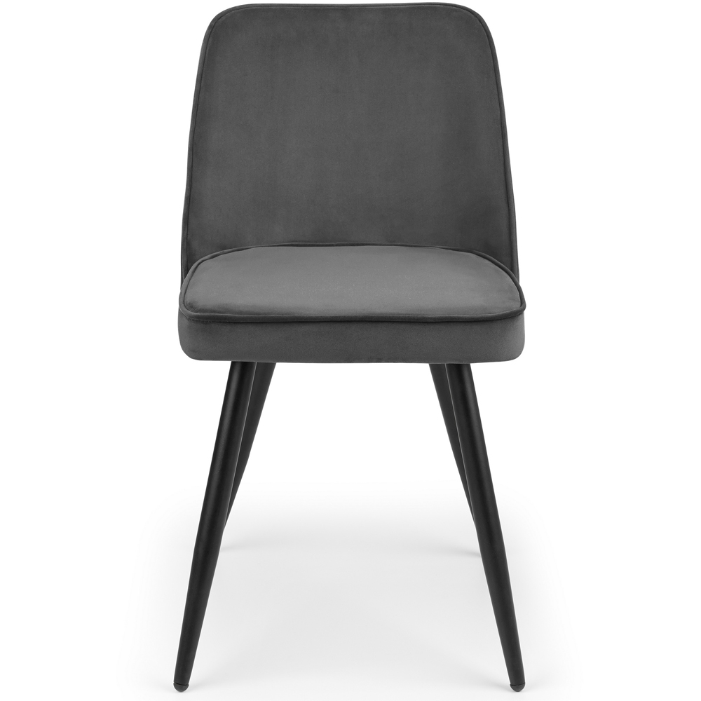 Julian Bowen Burgess Set of 2 Grey Dining Chair Image 4