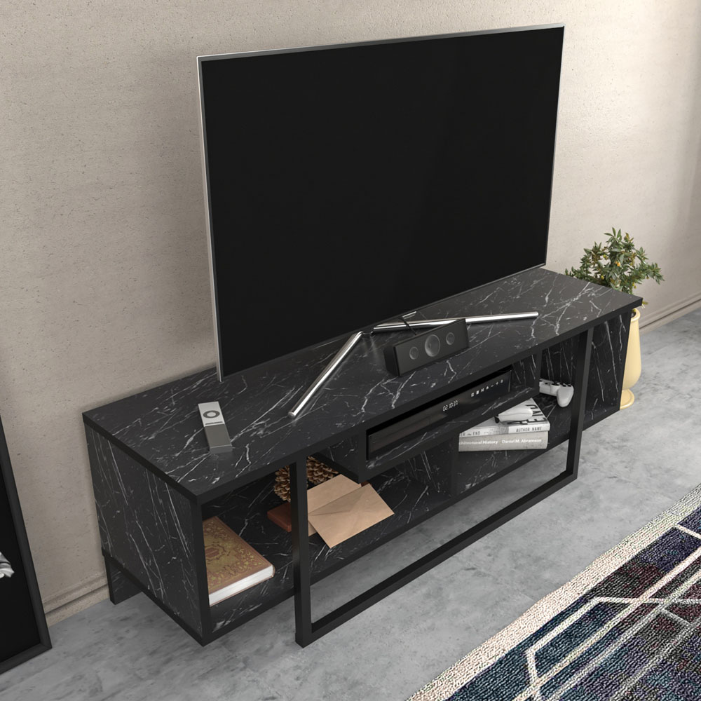 Decorotika Asal Bendire and Black Wide TV Unit Image 7