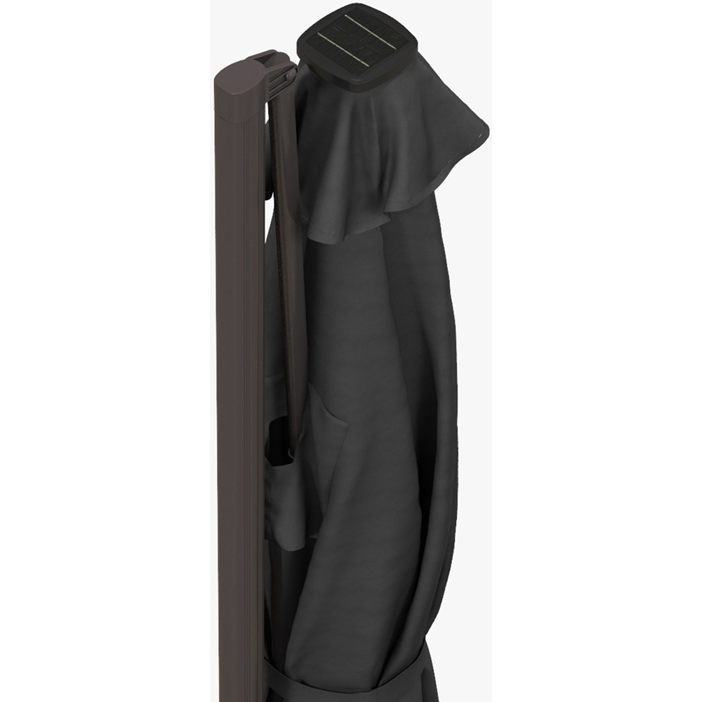 Outsunny Dark Grey Solar LED Cantilever Parasol 3m Image 4