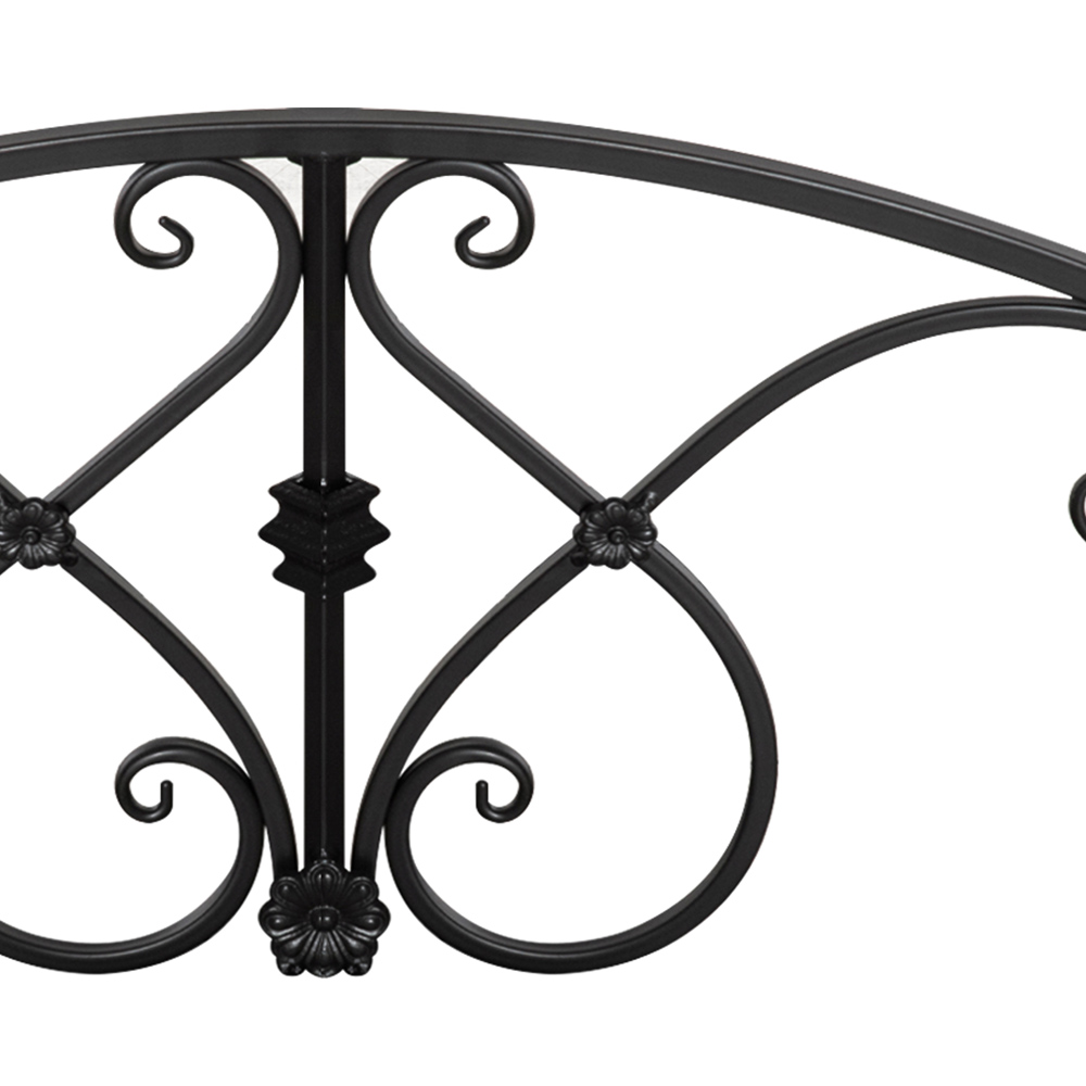 Outsunny Black Metal Traditional Arc Garden Bridge 3.3ft Image 3