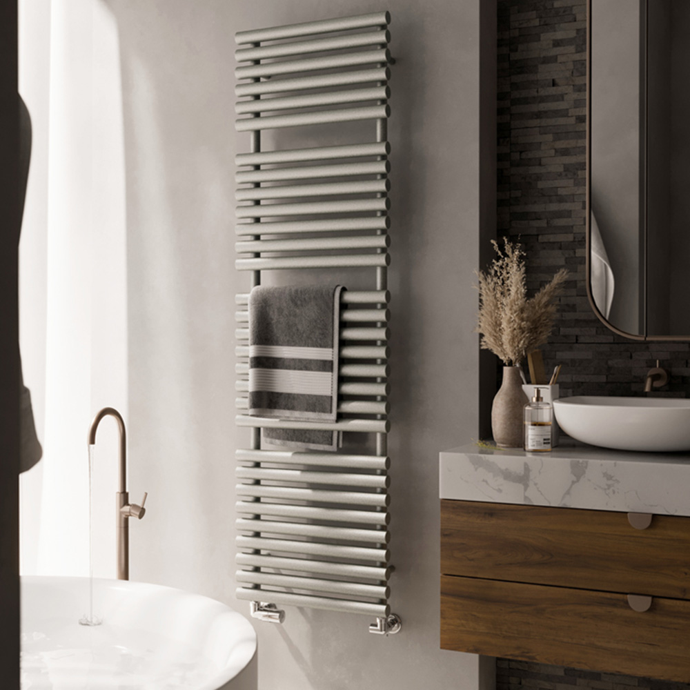 Terma Rolo Towel 3454BTU Salt n Pepper Heated Towel Rail 1800 x 520mm Image 7