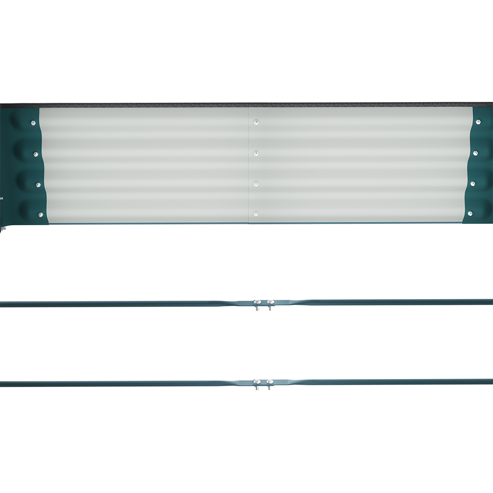 Living and Home Dark Blue Large Rectangular Galvanised Steel Raised Garden Bed 180 x 120cm Image 6