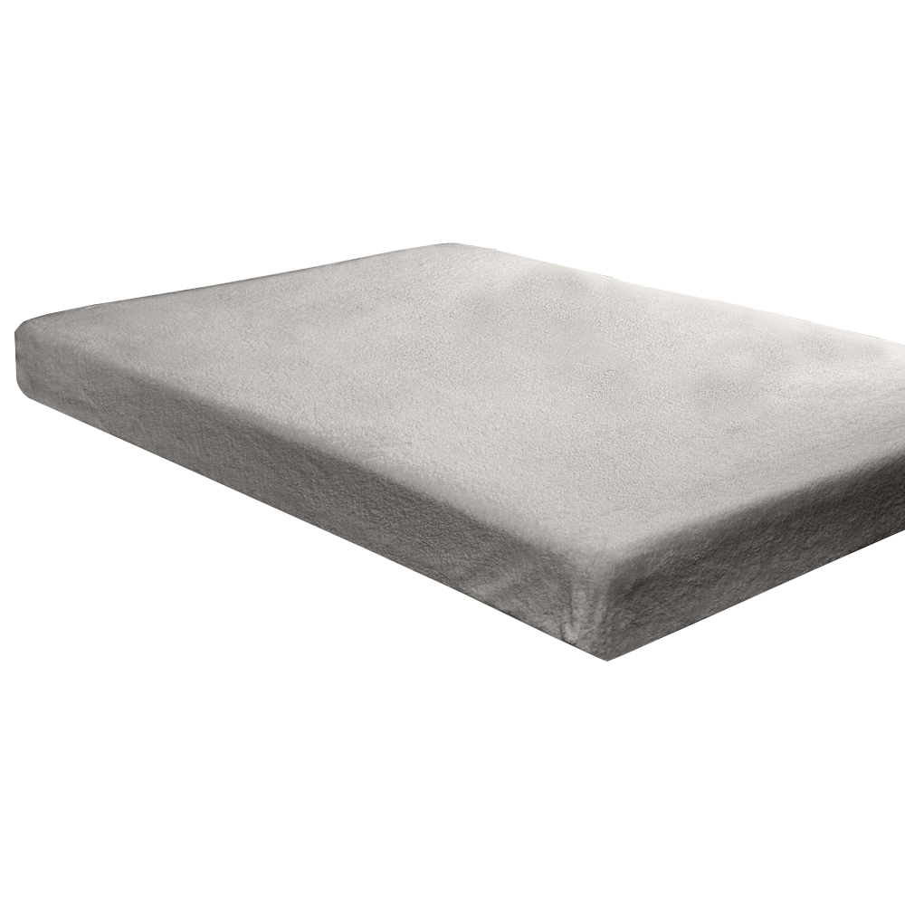 Rapport Home Teddy Double Silver Fitted Bed Sheet Image 1