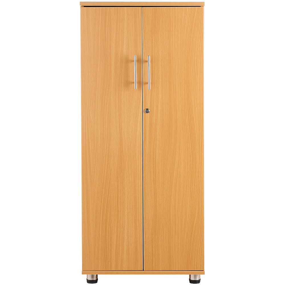 MMT Furniture Designs 2 Door Beech Lockable Tall Filing Cabinet Image 3