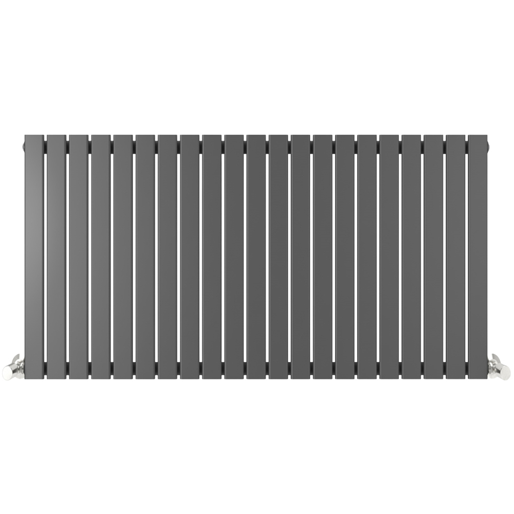 Anthracite 4484 BTU Single Flat Panel Vertical Column Radiator 600 x 1428mm Image 3