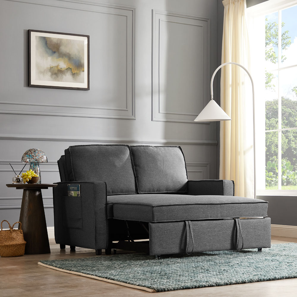 Home Detail Hugo Small Double Sleeper Dark Grey Pull Out Sofa Bed Image 9