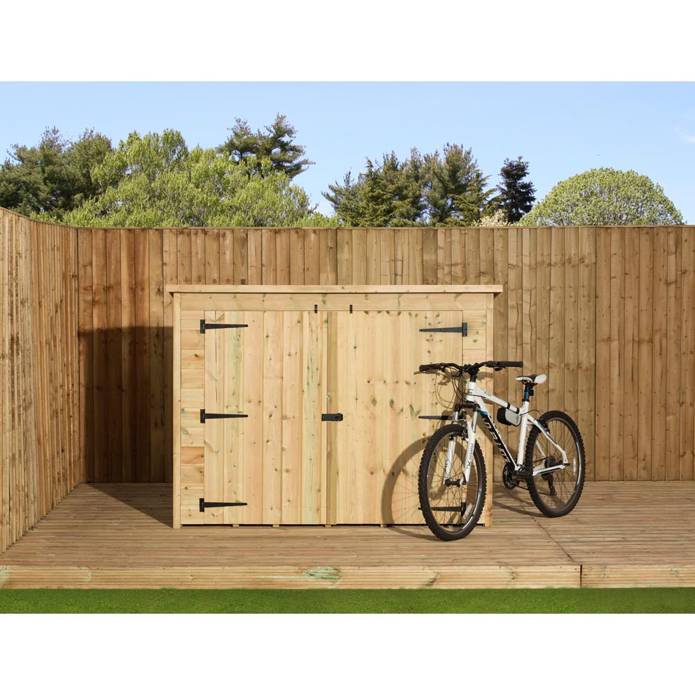 Empire Sheds 6 x 4ft Double Door Tongue and Groove Wooden Bike Store Image 4