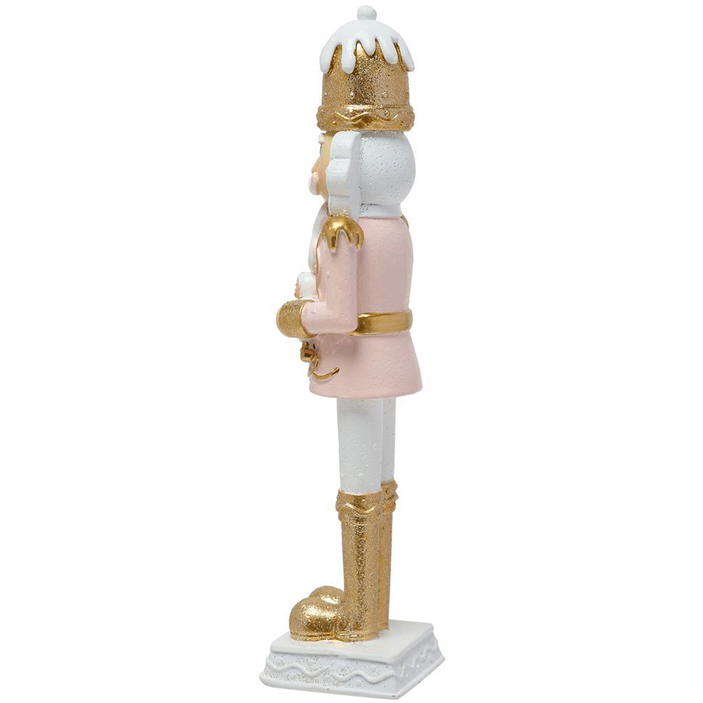 The Seasonal Gift Co. Pink and Gold Nutcracker Decoration 23cm Image 4
